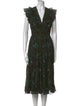 Ulla Johnson Floral Print Midi Length Dress