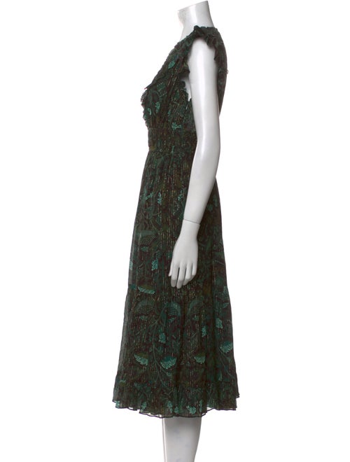 Ulla Johnson Floral Print Midi Length Dress
