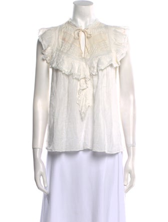 Ulla Johnson Tie Neck Sleeveless Blouse