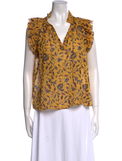 Ulla Johnson Silk Floral Print Blouse