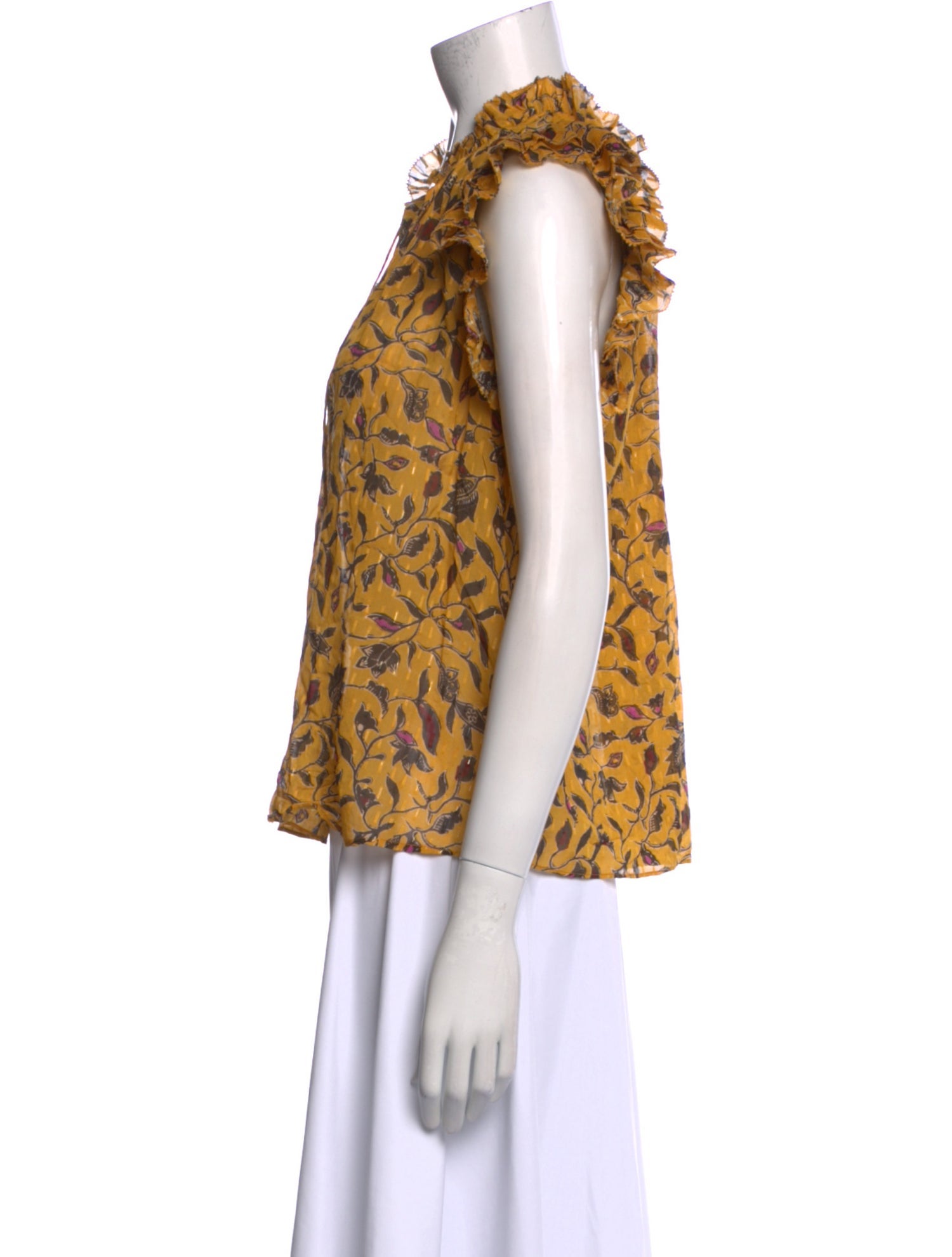 Ulla Johnson Silk Floral Print Blouse