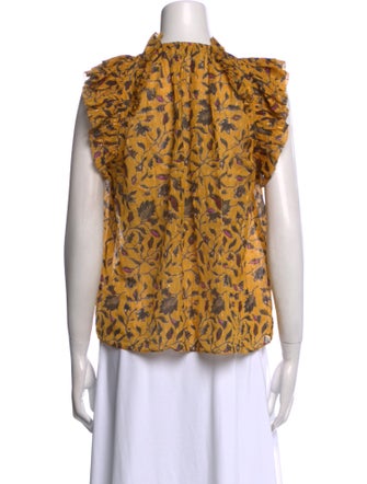 Ulla Johnson Silk Floral Print Blouse