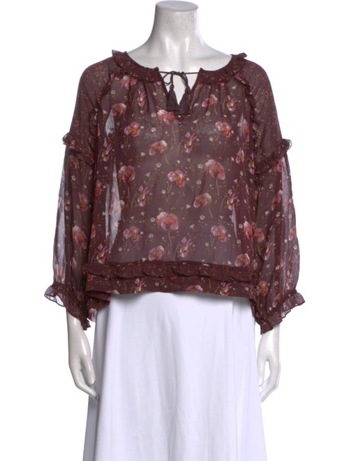 Ulla Johnson Silk Floral Print Blouse