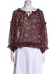Ulla Johnson Silk Floral Print Blouse