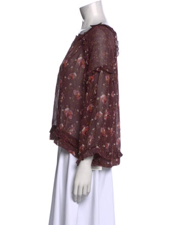 Ulla Johnson Silk Floral Print Blouse