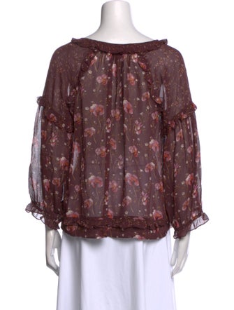 Ulla Johnson Silk Floral Print Blouse