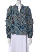 Ulla Johnson Printed Tie Neck Blouse