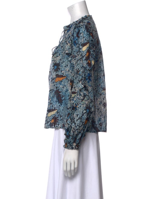 Ulla Johnson Printed Tie Neck Blouse