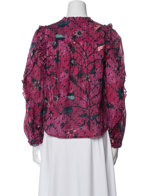 Ulla Johnson Floral Print Tie Neck Blouse