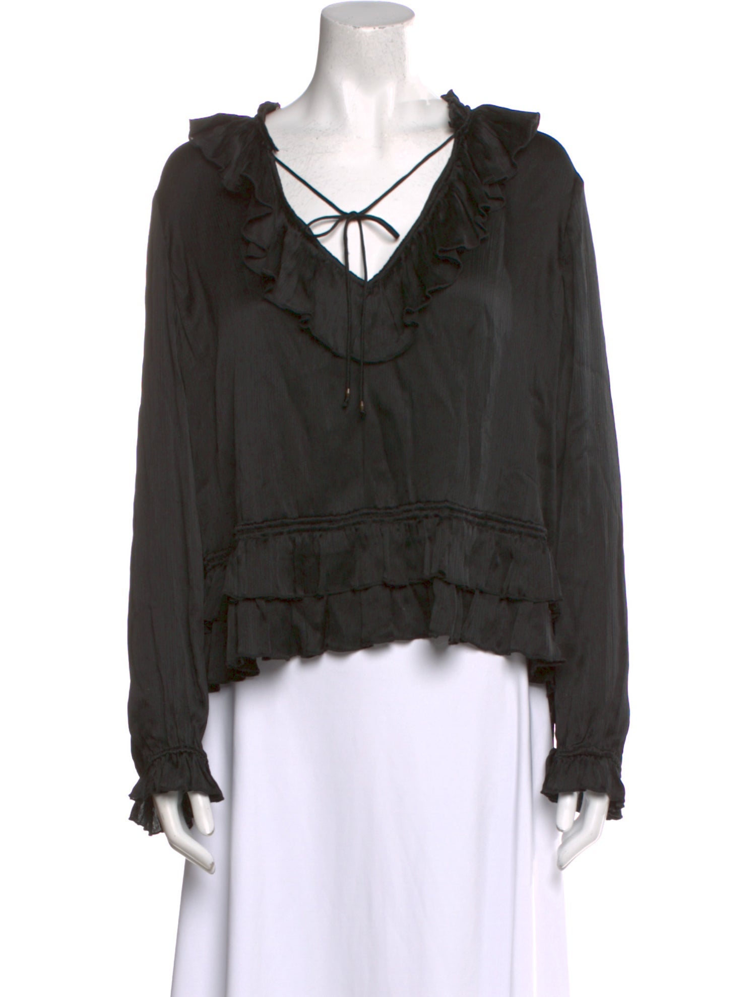 Ulla Johnson Silk V-Neck Blouse