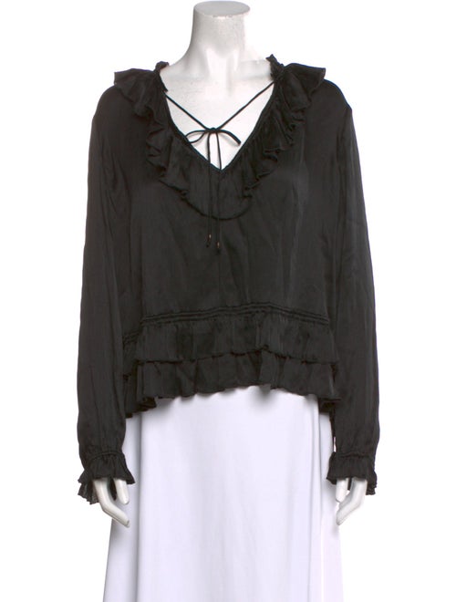 Ulla Johnson Silk V-Neck Blouse