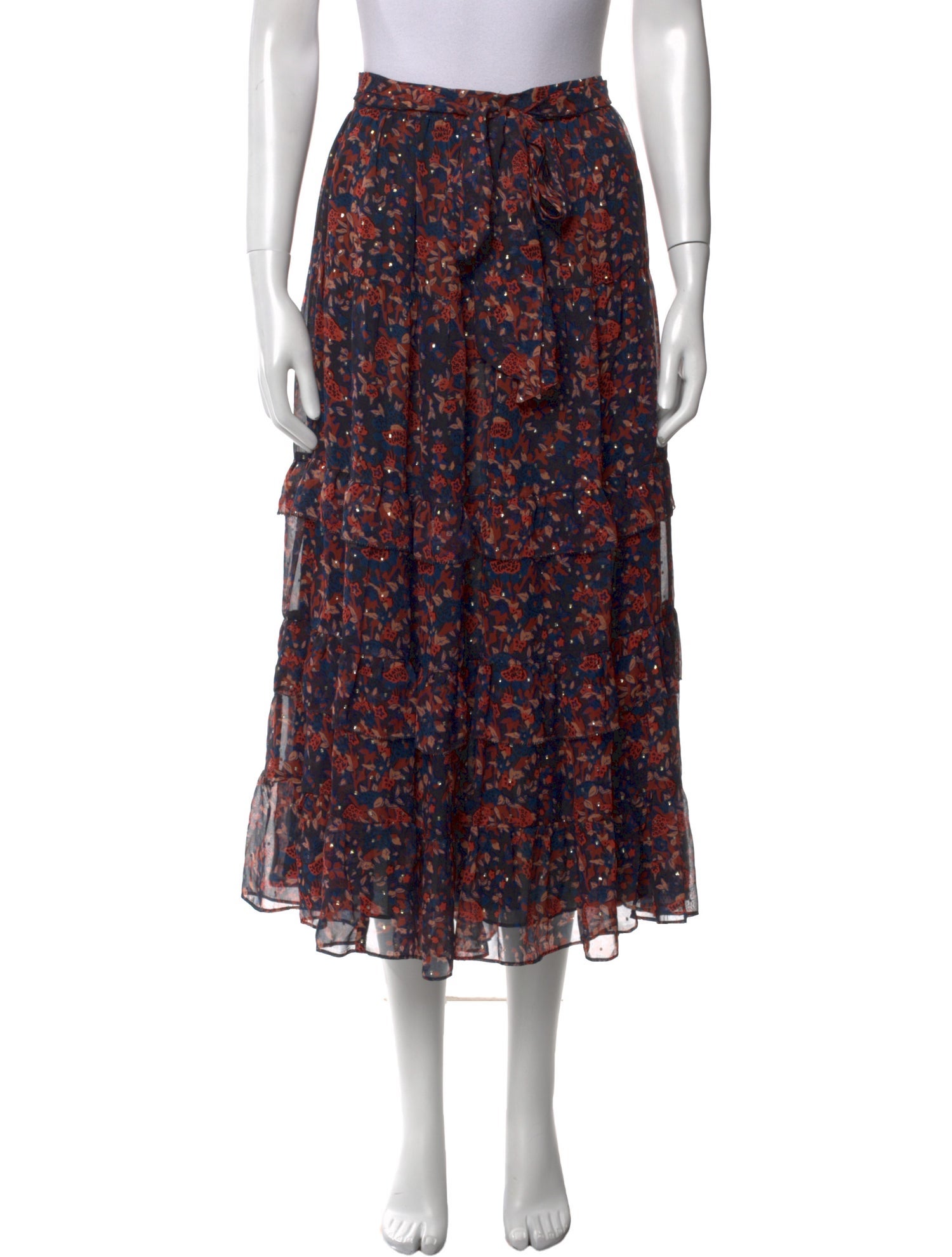 Ulla Johnson Silk Midi Length Skirt