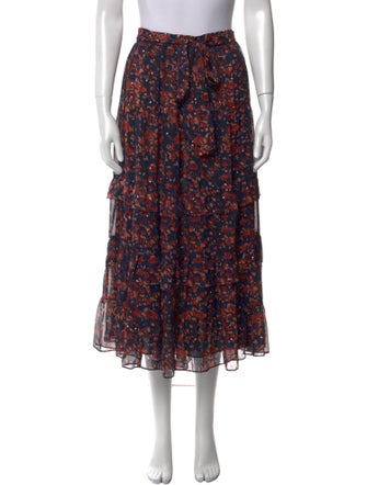 Ulla Johnson Silk Midi Length Skirt