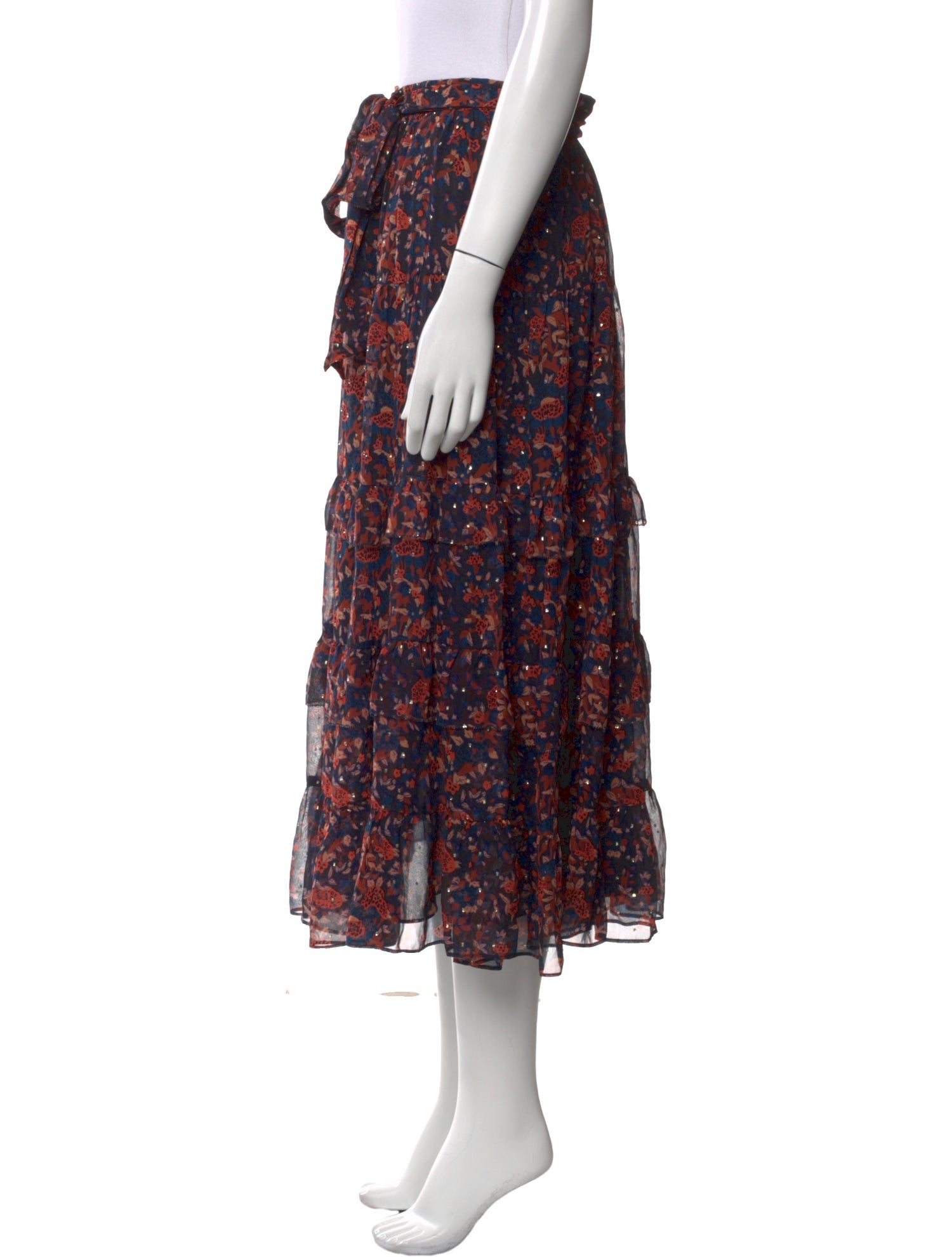 Ulla Johnson Silk Midi Length Skirt