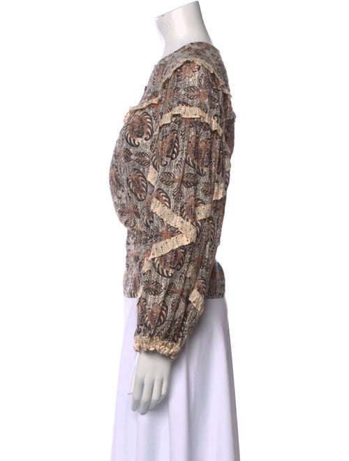 Ulla Johnson Paisley Print Crew Neck Blouse