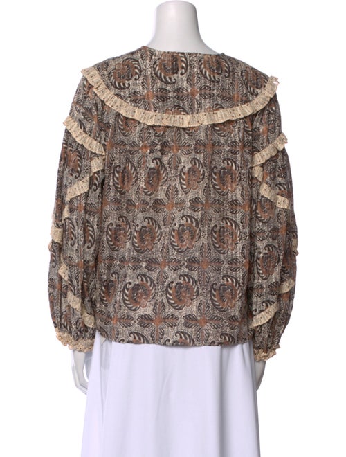 Ulla Johnson Paisley Print Crew Neck Blouse