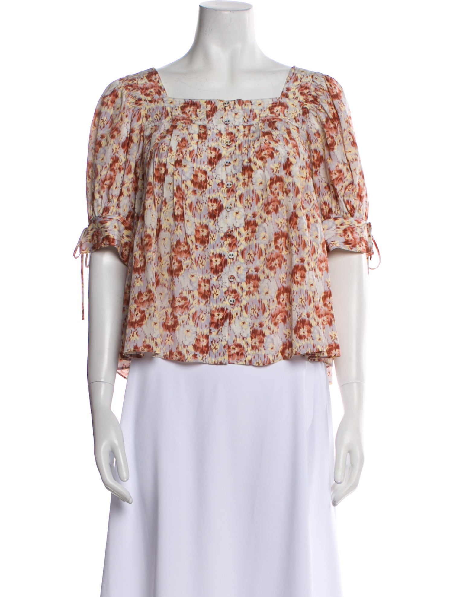 Ulla Johnson Silk Floral Print Blouse w/ Tags