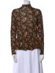 Ulla Johnson Floral Print Mock Neck Blouse