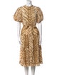 Ulla Johnson Animal Print Midi Length Dress