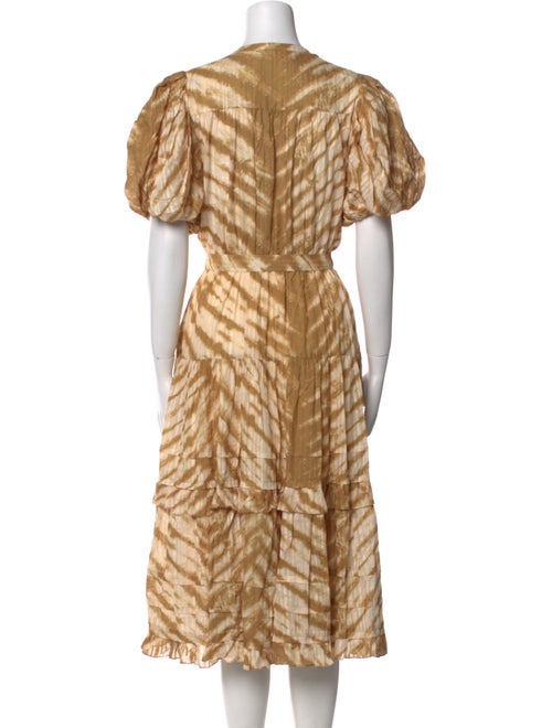 Ulla Johnson Animal Print Midi Length Dress