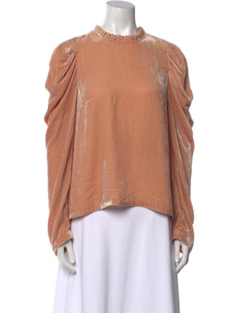 Ulla Johnson Crew Neck Long Sleeve Blouse