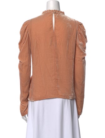 Ulla Johnson Crew Neck Long Sleeve Blouse