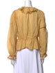 Ulla Johnson V-Neck Long Sleeve Blouse
