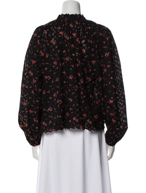 Ulla Johnson Floral Print Mock Neck Blouse