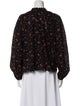Ulla Johnson Floral Print Mock Neck Blouse