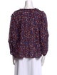 Ulla Johnson Floral Print V-Neck Blouse