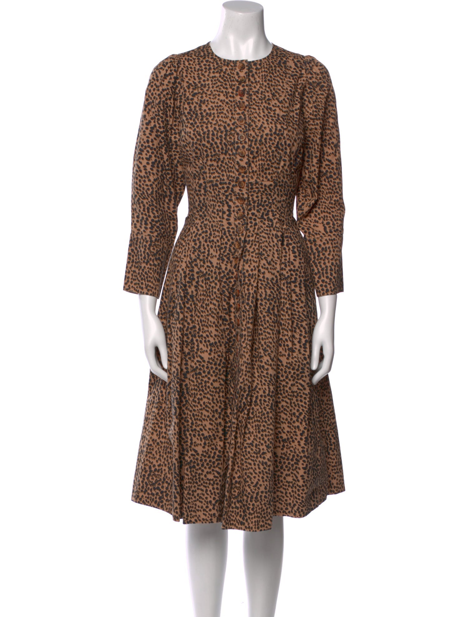 Ulla Johnson Animal Print Midi Length Dress