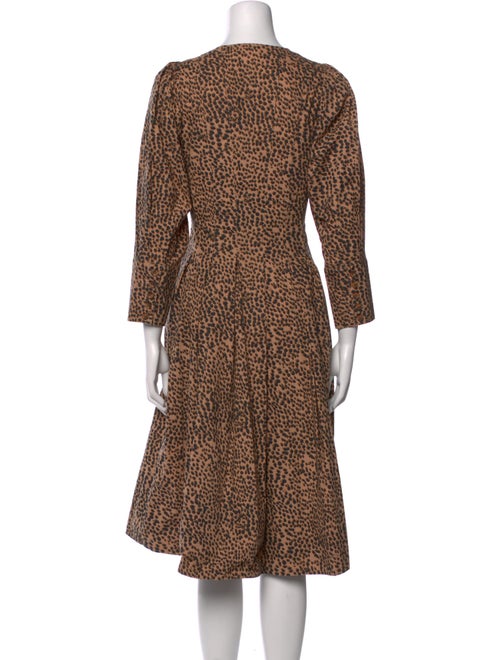 Ulla Johnson Animal Print Midi Length Dress