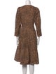 Ulla Johnson Animal Print Midi Length Dress