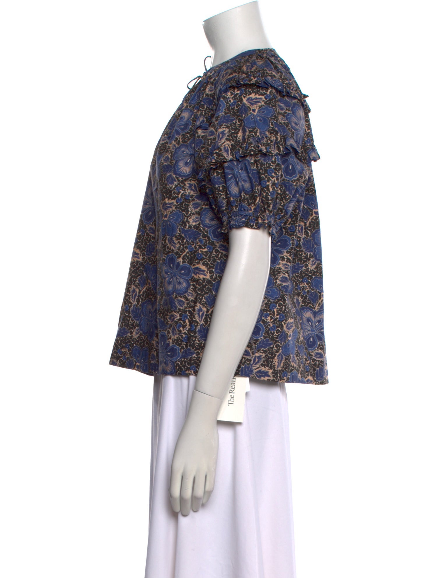 Ulla Johnson Floral Print Crew Neck Blouse