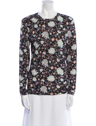 Ulla Johnson Floral Print Crew Neck Blouse