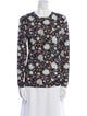 Ulla Johnson Floral Print Crew Neck Blouse