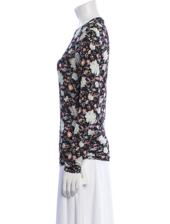 Ulla Johnson Floral Print Crew Neck Blouse