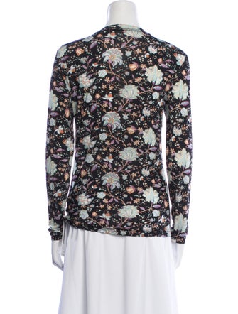 Ulla Johnson Floral Print Crew Neck Blouse