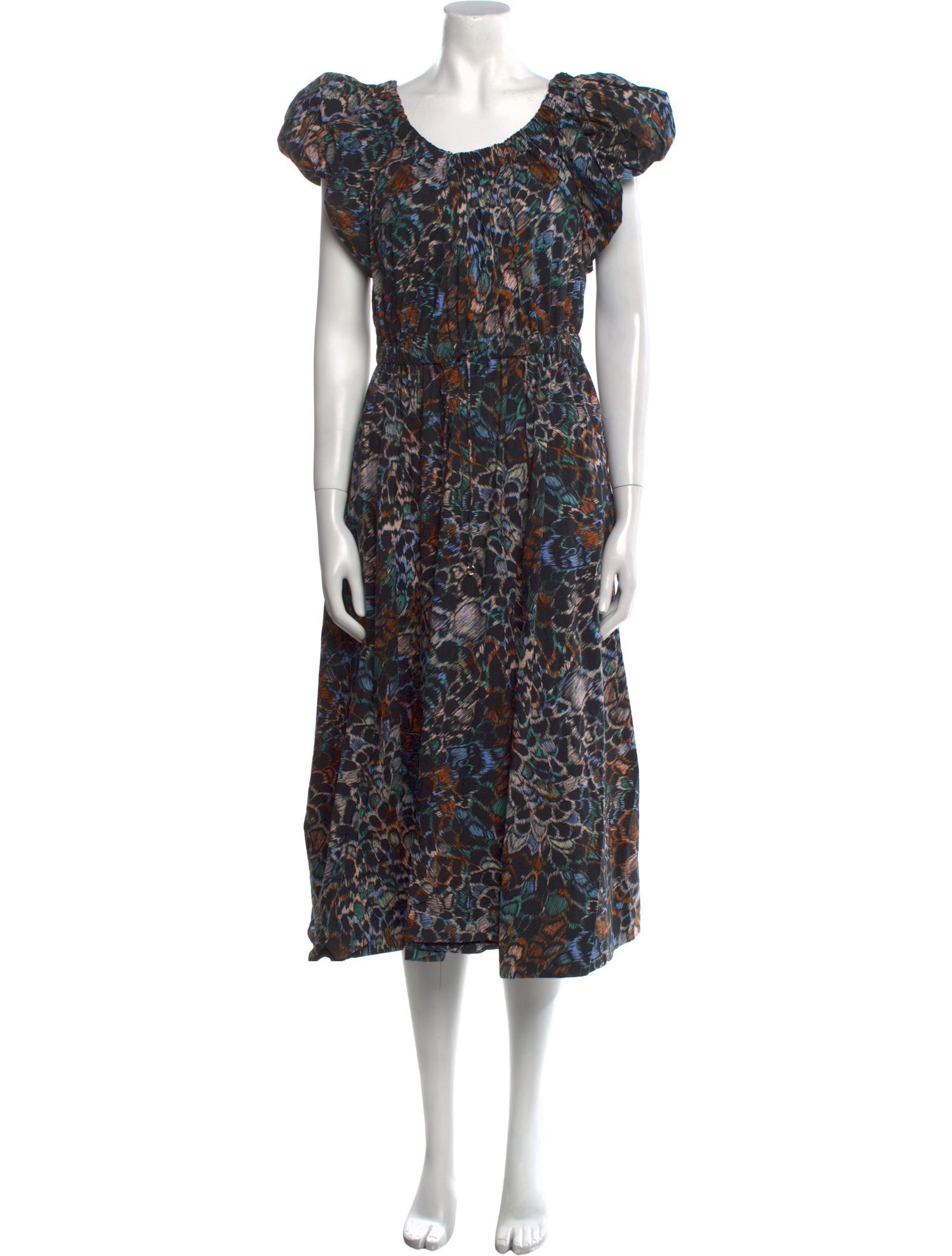 Ulla Johnson Floral Print Midi Length Dress