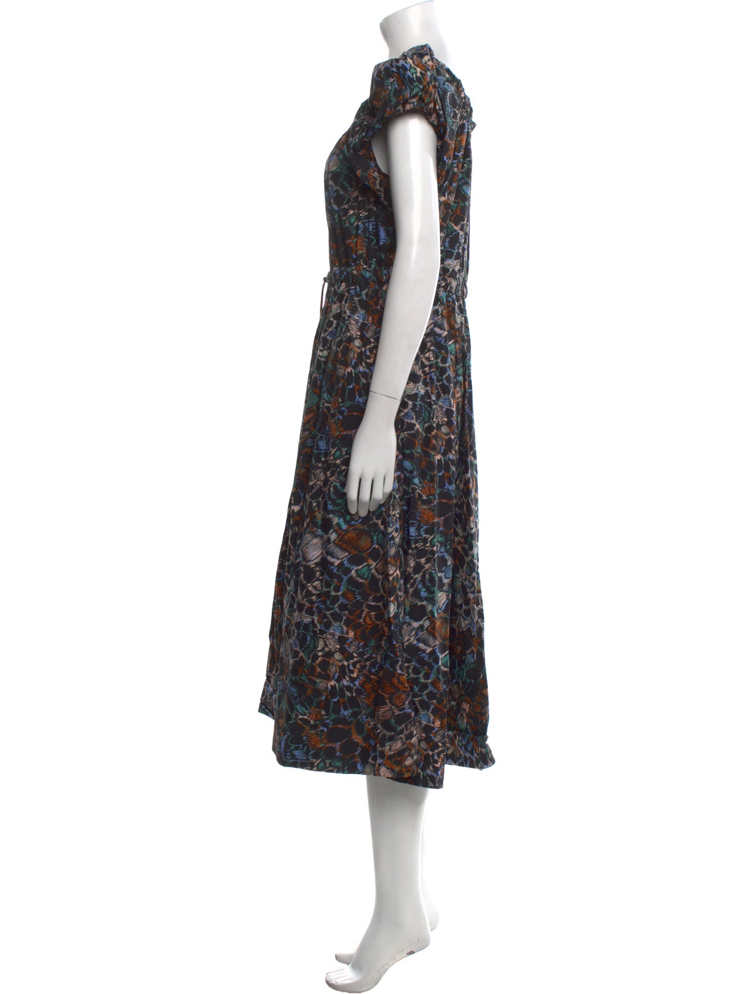 Ulla Johnson Floral Print Midi Length Dress