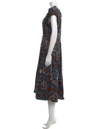 Ulla Johnson Floral Print Midi Length Dress