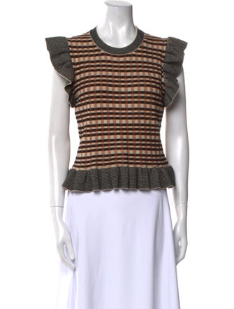 Ulla Johnson Striped Crew Neck Top
