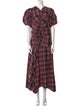 Ulla Johnson Plaid Print Long Dress