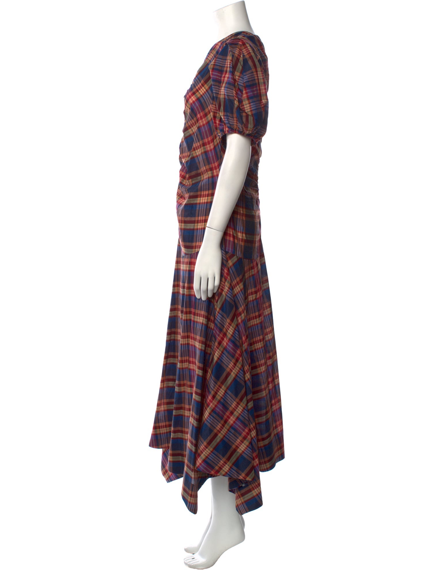 Ulla Johnson Plaid Print Long Dress