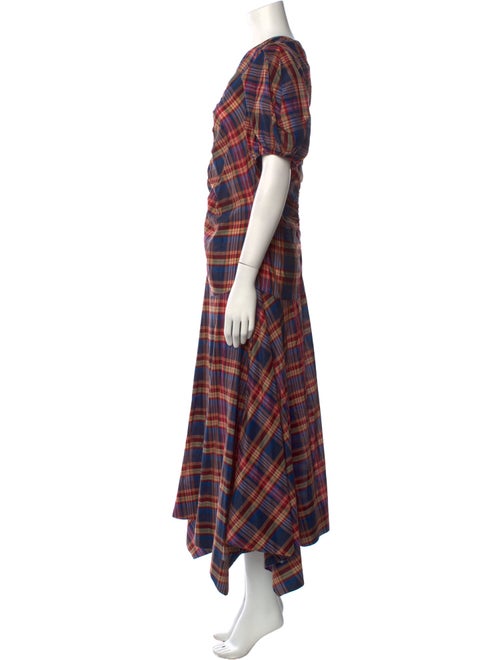 Ulla Johnson Plaid Print Long Dress