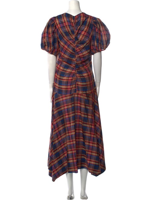 Ulla Johnson Plaid Print Long Dress