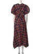 Ulla Johnson Plaid Print Long Dress