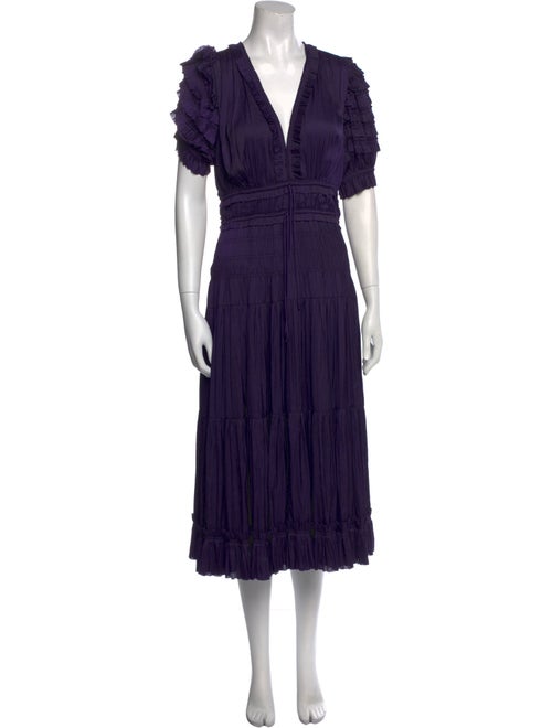 Ulla Johnson V-Neck Midi Length Dress