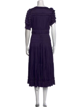 Ulla Johnson V-Neck Midi Length Dress