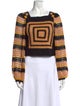 Ulla Johnson Striped Square Neckline Sweater
